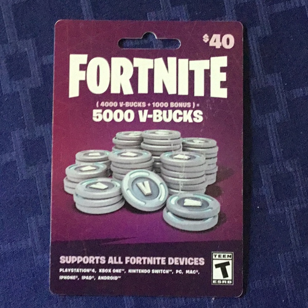 Fortnite 5,000 V-Bucks Card